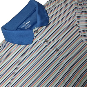 Grand Slam Men's XXL‎ Golf Polo Striped Colorful Stripe Blue Orange Green